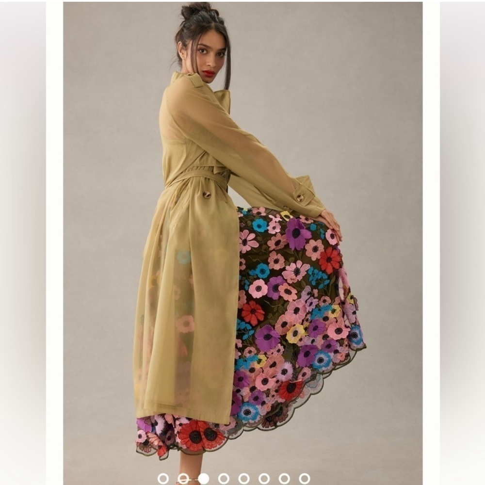ANTHROPOLOGIE NWT MAEVE FLORAL APPLIQUÉ SKIRT 🌸 - Picture 3 of 9